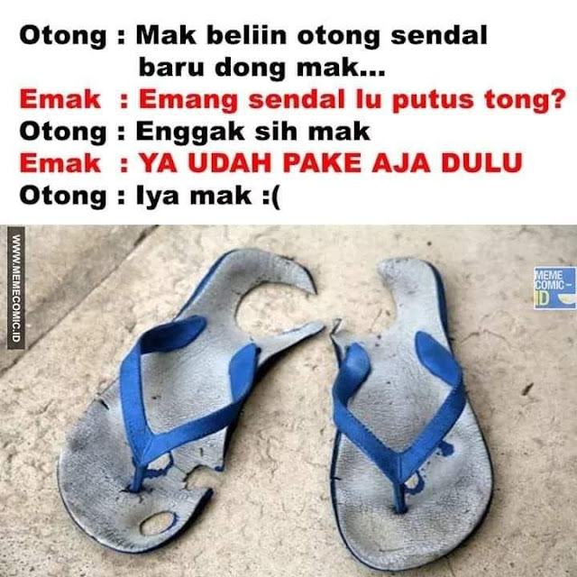 Bukan Lagi Ngangguk Setuju, 3 Meme Sendal Jepit Ini Bikin Kamu Tepuk Tangan